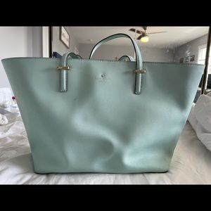 Kate Spade Light Blue Oversized Tote Bag